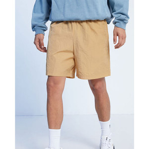Shorts de survêtement pour hommes en coton uni à taille haute avec cordon de serrage et poches, décontractés, amples, pour le sport, la course, la gym et le fitness, vente en gros - Product Image 1