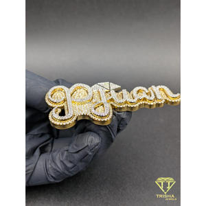 Collar de Hip Hop con Nombre Personalizado de Moissanita y Diamantes, Cadena Bling con Letras Escritas, Regalo de Lujo - Product Image 5