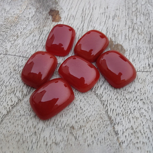 Natural Red Onyx Cabochon Rectangle <b>Cushion</b> Shape Calibrated Flat <b>Back</b> Gemstone All Sizes Available - Product Image 5
