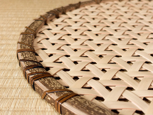 Japanese White Bamboo Tea Tray Handwoven <b>Round</b> Serving Tray Tea Ceremony Display Natural <b>Wicker</b> Supplier Manufacturer - Product Image 6