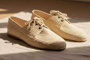 Mocassins marocains faits à la main en raphia – Chaussures de mariage en fibres naturelles, chaussures d'été artisanales - Product Image 2
