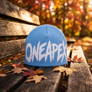 Custom Light Blue Knit Beanie Hat White Custom Logo Ribbed <b>Winter</b> <b>Cap</b> Unisex Streetwear Fashion Headwear Wholesale Manufacturer - Product Image 4