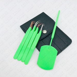 Juego de Pinzas para Pestañas de Acero Inoxidable con Recubrimiento en Polvo Premium, con Espejo Curvo para Pestañas y Logotipo Personalizado para Profesionales - Product Image 4