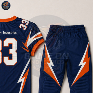 ชุดเสื้อและกางเกงอเมริกันฟุตบอลแบบซับลิเมชั่นสั่งทำพิเศษสำหรับ OEM พร้อมชื่อและหมายเลขผู้เล่นแบบกำหนดเอง เสื้อผ้ากีฬาสำหรับผู้ชายและเยาวชน - Product Image 6