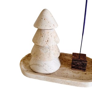 Bol en pierre de travertin artisanal en gros |   Centre de table en marbre naturel - Product Image 6
