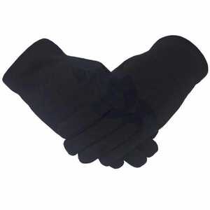 Gants en coton noir maçonniques, longueur poignet - Product Image 1