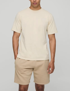 Camiseta de Hombre 100% Algodón Jersey, Manga Corta, Cuello Redondo, Sólida, Transpirable, de Secado Rápido, 180g, Informal, para Uso Diario - Product Image 1