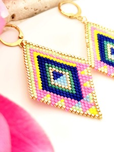 Pendientes de Cuentas Hechos a Mano de Alta Calidad, Estilo Artesanal, Color Sólido, Artículo de Fábrica al por Mayor - Product Image 3