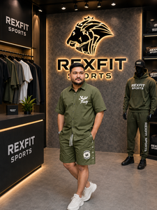 REXFIT SPORTS 2026 Custom Unisex <b>Summer</b> <b>Shirt</b> and Shorts Set Lightweight Button Up Two Piece Casual Streetwear Outfit - Product Image 6