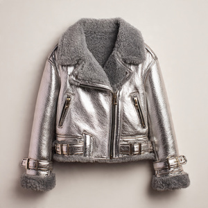 เสื้อแจ็คเก็ตหนังขนสัตว์คุณภาพสูงสำหรับผู้หญิง - Product Image 1