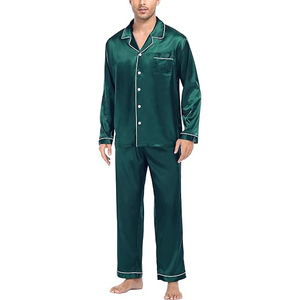 Relaxed Fit <b>Men</b> Night Suit Short Sleeve Scoop Neck Shorts <b>Set</b> Drawstring Soft Breathable Lightweight Summer <b>Pajamas</b> Home Lounge - Product Image 2