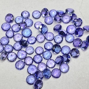 Pierre précieuse naturelle Tanzanite bleue 5 mm, taille ronde facettée, pierre en vrac pour bagues et pendentifs, prix de gros - Product Image 1