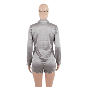 Conjunto de Pijama de Verano de 2 Piezas para Mujer, Personalizado, Orgánico, de Spandex/Algodón, Estilo Vintage, Transpirable, Talla Grande, Ropa de Dormir Corta - Product Image 4