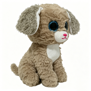 Peluche personnalisée Poodle, Chiot en peluche, Chien en peluche à yeux scintillants, Jouet chien à poils bouclés - Product Image 3