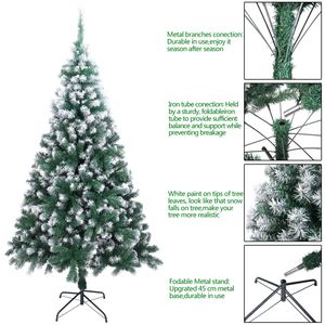 Albero di Natale Bianco in PVC da 2,4 m con 870 Rami, Funzionamento a Batteria, Alta Qualità per Decorazioni Interne ed Esterne - Product Image 6