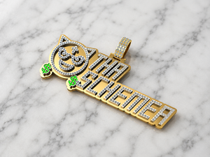 925 Silver Hip hop Bling Custom iced Custom Block Letter Name Glowing Dark Enamel charm Lab Grown Diamond <b>pendant</b> Necklace Gifts - Product Image 4