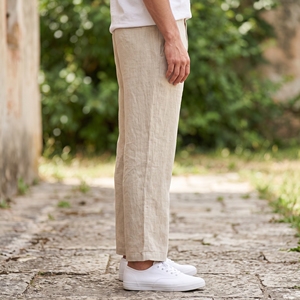 Pantalones Casuales de Verano para Hombre, Ligeros, Corte Relajado, Algodón Ecológico, Modernos, Rectos, Anchos, Transpirables, OEM, ODM, Venta al Por Mayor - Product Image 4