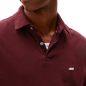 Polo classique de qualité supérieure en coton extensible respirant pour homme, coupe régulière, tricot piqué, manches longues, 1985 - Product Image 4