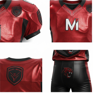 Uniforme de football américain haut de gamme, logo personnalisé, maillot sublimé, coutures renforcées, équipement de football robuste pour l'entraînement - Product Image 5
