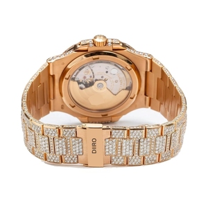 Reloj de Lujo para Hombre, Estilo Hip Hop, con Incrustaciones de Moissanita, Correa de Acero Inoxidable, Mecánico Analógico - Product Image 2