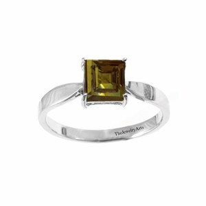 Anillo de Sultanita para Mujer, Plata de Ley 925, Anillo con Gema de Diaspore Turca que Cambia de Color, Anillo de Sultanita con Corte Cuadrado - Product Image 3