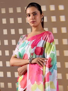 Tela de Chifón con Estampado Floral, Poliéster Tejido, Material para Vestidos, Textil Teñido Liso para Bodas Indias y Pakistaníes, Graduaciones, Diwali - Product Image 3