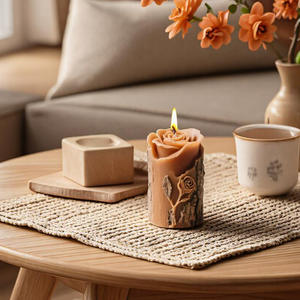 Dumo Rose Flower Pile Candle Molde de silicona para la producción de bricolaje del Día de San Valentín Aromaterapia Joyería Decoración Molde Columna - Product Image 3