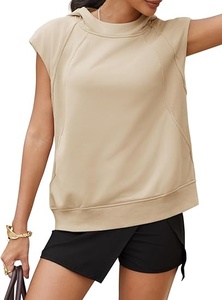 Débardeur à manches courtes à capuche pour homme, couleur unie, jersey 100% coton, anti-rides, séchage rapide, streetwear, toutes saisons - Product Image 6
