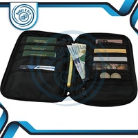 Organisateur de portefeuille de voyage à poches multiples Carte de crédit/débit Ticket Coin Money Cash Holder Étui pratique pour documents de passeport