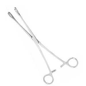 Pince à éponges à anneau en acier inoxydable réutilisable pour une manipulation sécurisée des éponges, gazes et pansements - Product Image 1