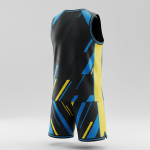 Maillots de basket-ball pour adultes en polyester respirant à séchage rapide, col en V, vente en gros personnalisée Wembley Sports - Product Image 3