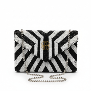 Pochette de soirée haut de gamme pour femme, faite main, perlée, avec chaîne, doublure en satin – Fournisseur en gros - Product Image 6