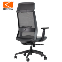 Chaise de bureau exécutive ergonomique moderne KINSHA avec accoudoirs et appui-tête réglables électriquement, chaise pivotante en maille pour bureau à domicile