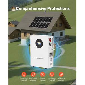 Kit solaire hors réseau complet de 2400 W 48 V pour grande maison, abri, ferme, 12 panneaux solaires monocristallins de 200 W, 51,2 V 100 Ah - Product Image 5