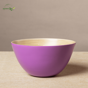 Bol en bambou filé de luxe, fait main, écologique, jetable, compatible lave-vaisselle, vaisselle haut de gamme pour la maison et la cuisine, marché UE/US - Product Image 1