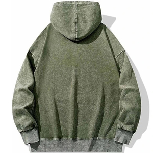 Sudadera con Capucha Personalizada de Felpa Gruesa de 300 GSM, Hombros Caídos, Lisa, Estilo Urbano, 100% Algodón, Secado Rápido, para Hombre y Mujer, Marca Privada OEM - Product Image 4