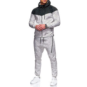 Conjunto de sudadera y pantalones deportivos para correr, ropa deportiva para gimnasio, ropa deportiva para fitness, chaquetas con capucha y cremallera, chándales para hombre - Product Image 3