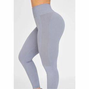 Leggings de yoga ajourés en nylon et élasthanne, longueur intégrale, pour femme, taille haute, en maille, pour l'entraînement - Product Image 5