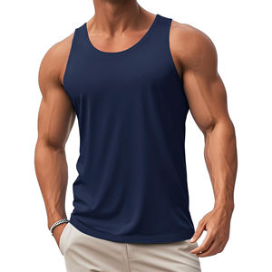 Débardeur Homme Couleur Unie Personnalisable avec Logo et Motif – Respirant, Décontracté, pour Fitness – Polyester/Coton – Vente en Gros - Product Image 1