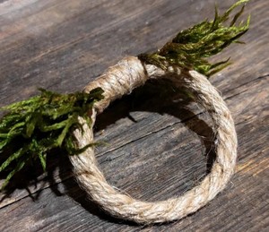 Anneaux de serviette en corde de jute : Décoration de table rustique - Product Image 2