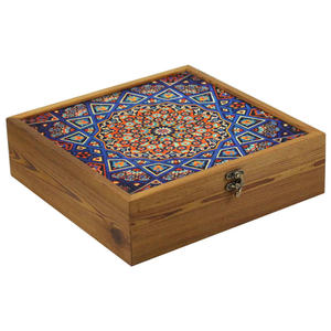 Caja de Joyería de Madera con Estampado de Moda, Lujosa Caja Organizadora Personalizada para Regalos Elegantes y Exhibición de Joyas - Product Image 3