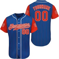 Maillot de baseball et de softball personnalisé de haute qualité 100% polyester, maillot de baseball sublimé à deux boutons, maillots de ligue personnalisés