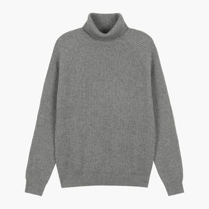 เสื้อสเวตเชิ้ตผู้ชายแบบสั่งทำพิเศษ ผ้าขนแกะเมอริโน 100% แบบสวมหัว ถักลายริบ 12GG เสื้อถักไหมพรม ผลิตโดย Maanify2026 - Product Image 1