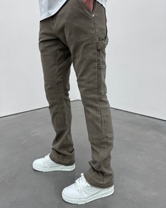 Luxury Men Casual Wear Men's Pants Washed / Customized Men <b>Trousers</b> With Elastic Waist and Side Pockets - Product Image 3