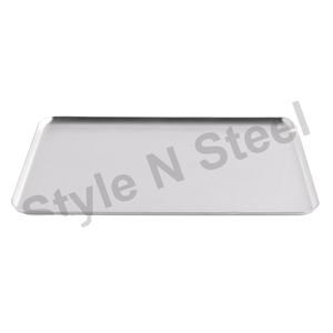 Plateau martelé rectangulaire OEM Plateau de service décoratif de qualité supérieure pour la restauration et les événements Plateau martelé brillant - Product Image 1