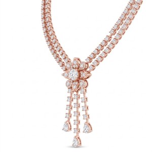 Collar Clásico Unisex de Oro de 18K con Diamante Cultivado en Laboratorio, Corte Pera, Estilo Vintage, Joyería de Compromiso con Pavé - Product Image 5