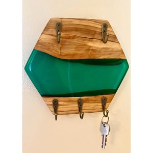 Rustic Live Edge Wooden Wall <b>Coat</b> Rack <b>Decorative</b> Entryway Organizer Handmade Natural Wood Wall <b>Hooks</b> Home Storage - Product Image 4