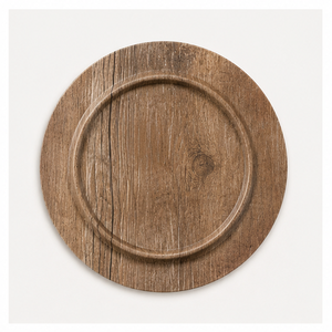 Assiette de Présentation Ronde Texturée Effet Bois Écologique pour Mariages, Fêtes et Décoration de Table d'Hôtel (Vente en Gros) - Product Image 3