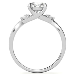 Bague en Moissanite en Argent Sterling 925 Plaqué Or Blanc, Solitaire, pour Fiançailles, Mariage, Promesse, Anniversaire, Luxe, Soirée - Product Image 2