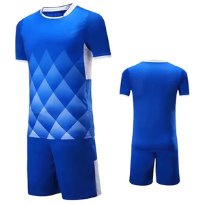 Maillot de football personnalisé en maille 100 % polyester, coupe-vent bleu, haute qualité, vente directe usine - Product Image 5